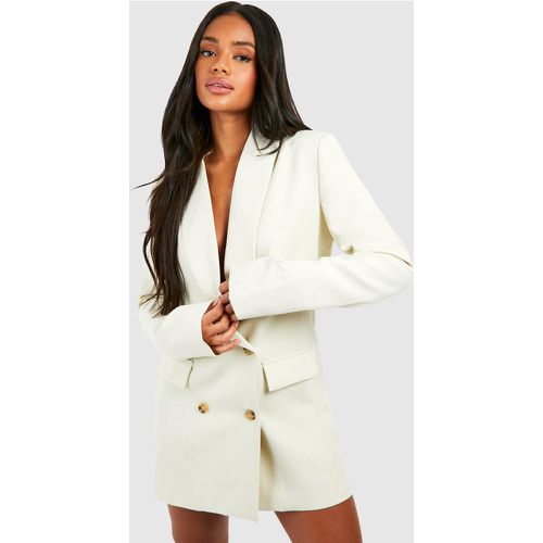 Robe Blazer Oversize Croisée En Lin - 40 - boohoo - Modalova