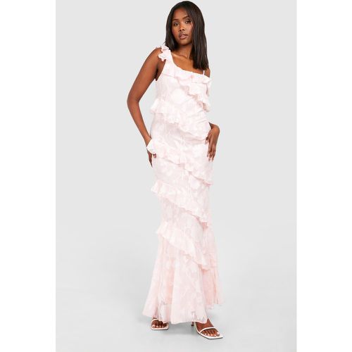 Robe Longue Asymétrique À Volants - 40 - boohoo - Modalova