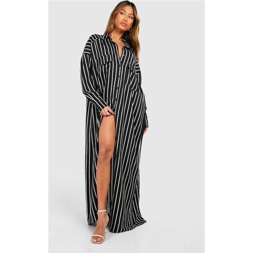 Robe Chemise Utilitaire Rayée - 42 - boohoo - Modalova