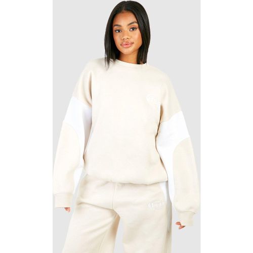 Sweat Oversize Color Block À Slogan Dsgn Studio - S - boohoo - Modalova