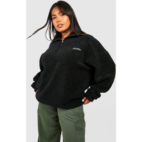 Grande Taille - Sweat En Polaire Zippé À Col Montant - 50 - boohoo - Modalova