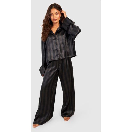 Pyjama Oversize Court À Rayures - 36 - boohoo - Modalova