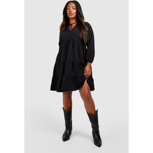 Grande Taille - Robe Babydoll Texturée - boohoo - Modalova