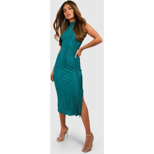 Robe Longue Plissée Sans Manches - Vert Émeraude - 38, Vert Émeraude - boohoo - Modalova
