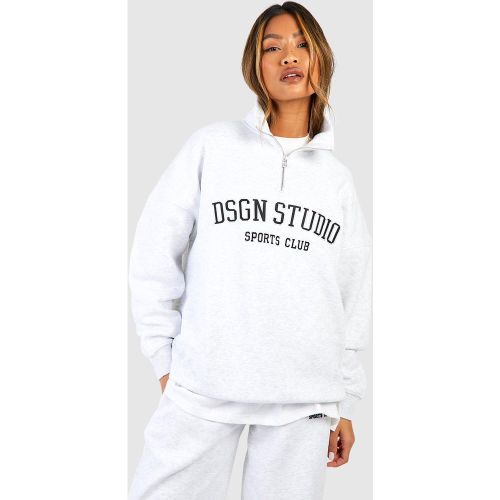 Sweat Oversize Zippé À Slogan Dsgn Studio - Xl - boohoo - Modalova