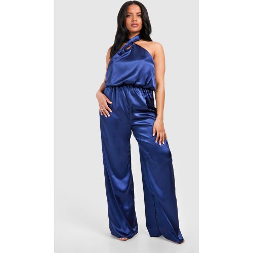 Grande Taille - Combinaison Large Satinée À Dos Nu - 44 - boohoo - Modalova