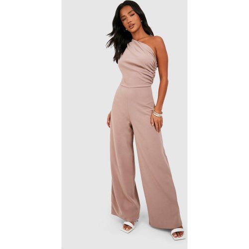 Petite" - Combinaison Froncée À Col Asymétrique - 34 - boohoo - Modalova