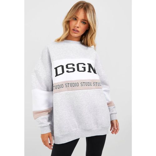 Sweat Color Block À Slogan Dsgn Studio - S - boohoo - Modalova