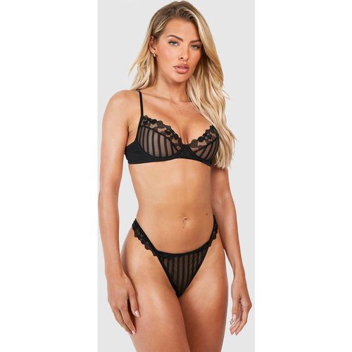 String En Mesh À Motif Cœur - L - boohoo - Modalova