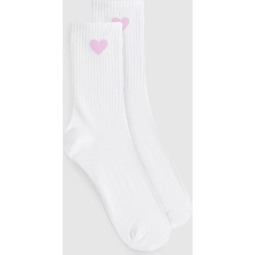 Chaussettes À Détail Cœur - One Size - boohoo - Modalova