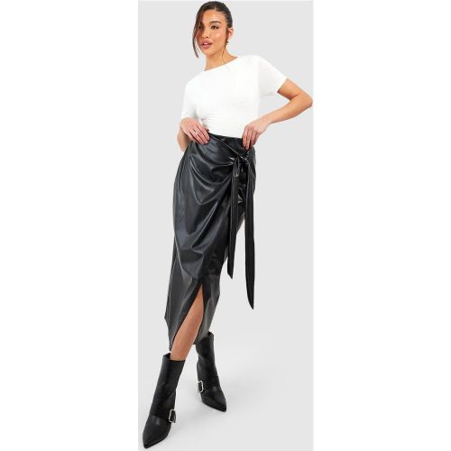 Jupe Mi-Longue - Noir - 40, Noir - boohoo - Modalova