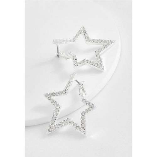 Boucles D'Oreilles Strassées - One Size - boohoo - Modalova