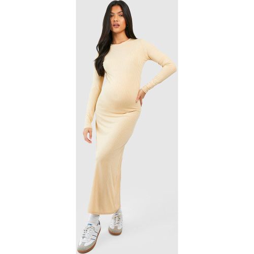 Maternité - Robe De Grossesse Longue Côtelée Ample - 40 - boohoo - Modalova