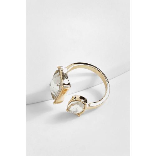 Bague Avec Strass En Métal - One Size - boohoo - Modalova