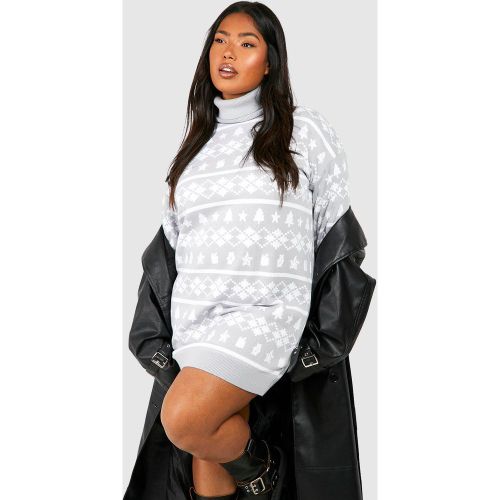 Grande Taille - Robe Pull De Noël À Col Roulé - 46 - boohoo - Modalova