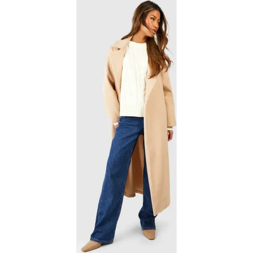 Manteau Oversize Long Effet Laine - 38 - boohoo - Modalova