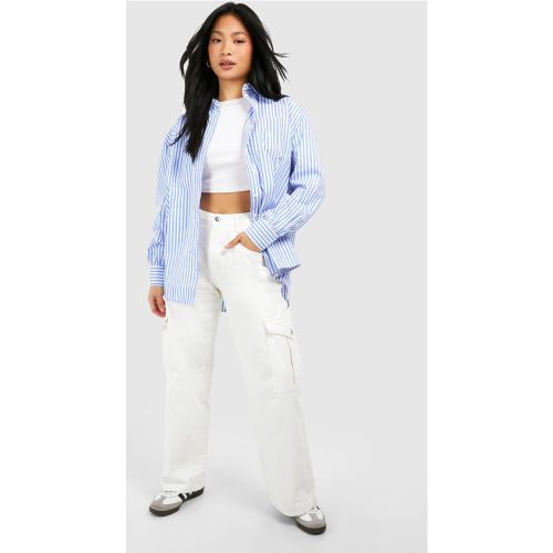 Petite" - Jean Cargo Large Écru - Blanc Écru - 34, Blanc Écru - boohoo - Modalova