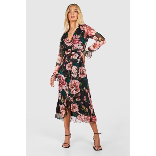 Robe Portefeuille Fleurie - 36 - boohoo - Modalova