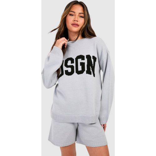 Ensemble En Maille À Col Ras Du Cou Avec Pull Et Short - S - boohoo - Modalova