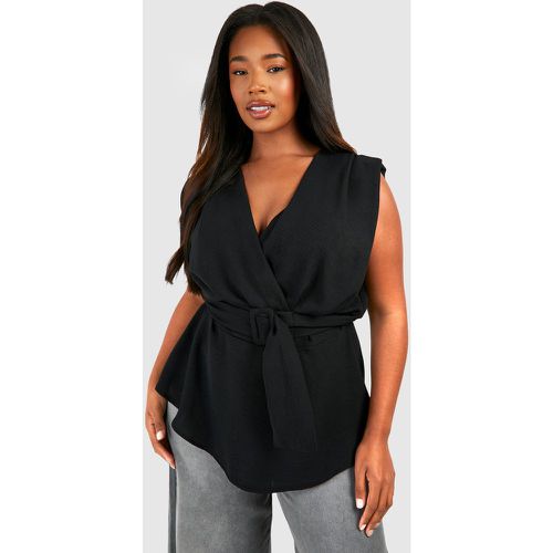 Grande Taille - Top Péplum À Ceinture - 44 - boohoo - Modalova