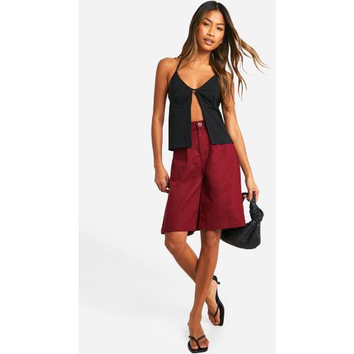 Short Mi-Long En Lin Habillé - 34 - boohoo - Modalova