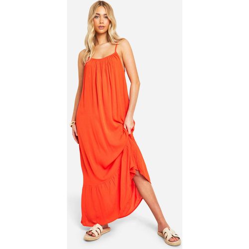 Robe Longue En Mousseline De Soie À Bretelles - 38 - boohoo - Modalova