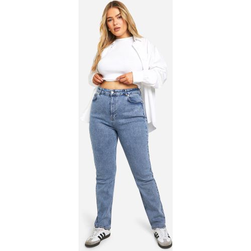 Grande Taille - Jean Mom Skinny Délavé - 44 - boohoo - Modalova