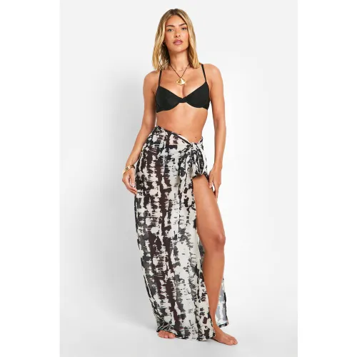Paréo De Plage Long Tie Dye - L - boohoo - Modalova