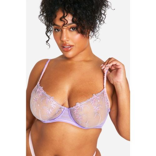 Soutien-Gorge À Décolleté Plongeant Et Volants - 34Dd - boohoo - Modalova