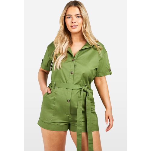 Grande Taille - Combishort Cargo Utilitaire - 44 - boohoo - Modalova