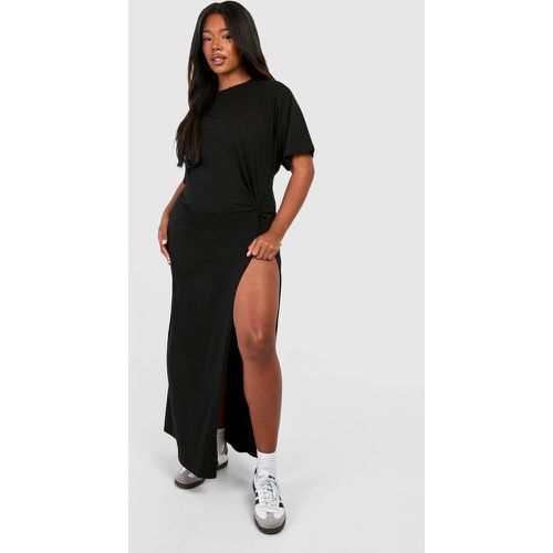 Grande Taille - Robe T-Shirt Nouée À Fente - 44 - boohoo - Modalova