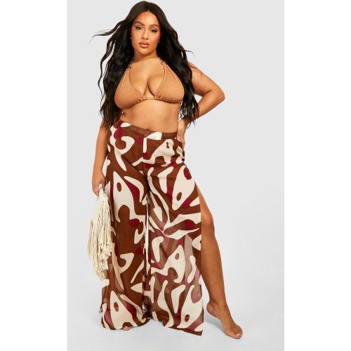 Grande Taille - Pantalon De Plage Fendu - 56 - boohoo - Modalova