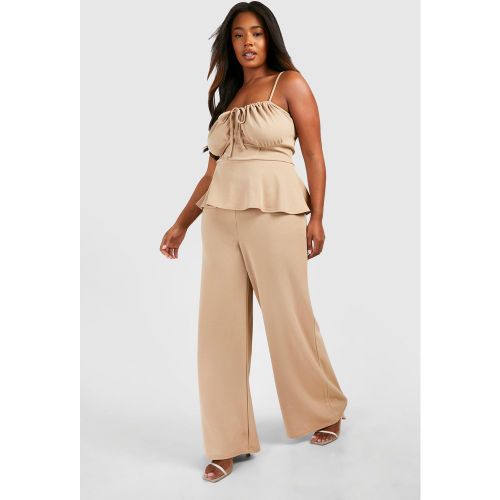 Grande Taille - Combinaison Large Péplum - 44 - boohoo - Modalova