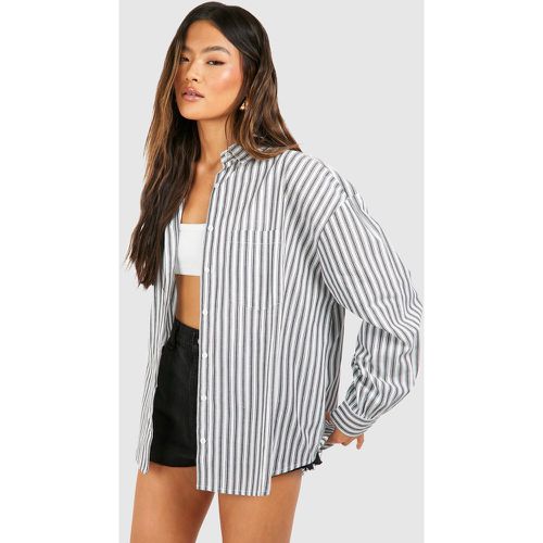 Chemise Oversize Rayée - boohoo - Modalova