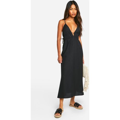 Robe Longue À Taille Froncée - 38 - boohoo - Modalova