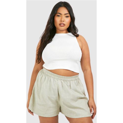 Grande Taille - Short Large En Coton - 44 - boohoo - Modalova