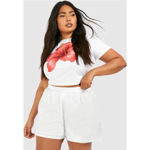 Grande Taille - Short Large En Coton - 56 - boohoo - Modalova