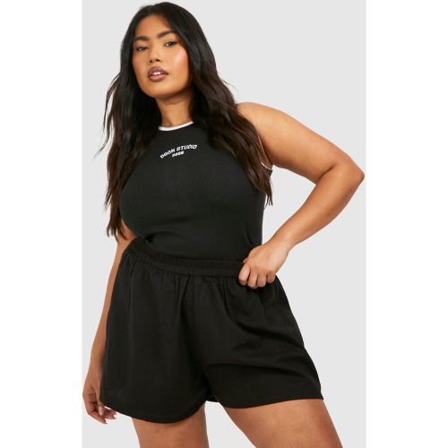 Grande Taille - Short Large En Coton - 44 - boohoo - Modalova