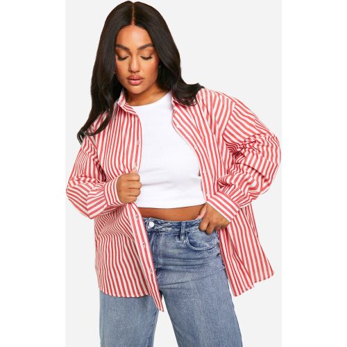 Grande Taille - Chemise Oversize À Rayures - 46 - boohoo - Modalova