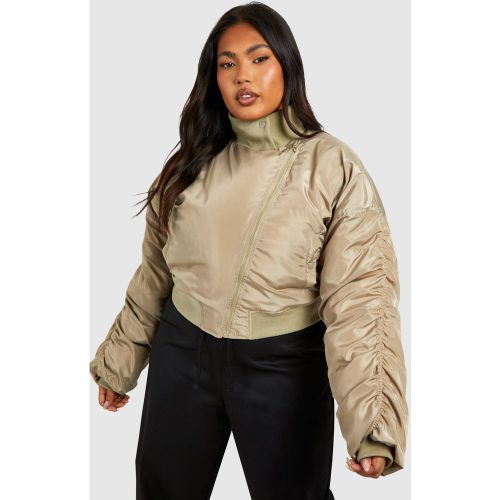 Grande Taille - Bomber Asymétrique - 44 - boohoo - Modalova