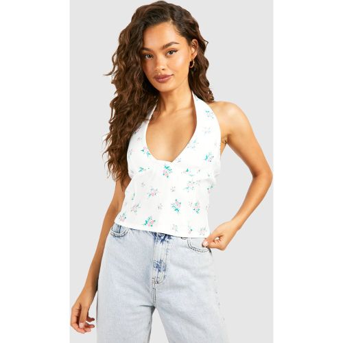 Top Dos Nu Uni - Blanc - 36, Blanc - boohoo - Modalova