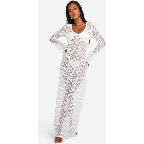 Robe De Plage Longue En Dentelle - L - boohoo - Modalova
