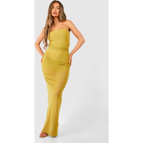 Robe Longue Froncée En Mesh - 36 - boohoo - Modalova