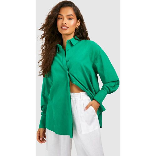 Chemise Oversize En Lin - 34 - boohoo - Modalova