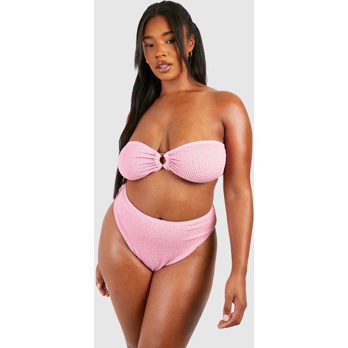 Grande Taille - Bikini Texturé À Anneau - 56 - boohoo - Modalova