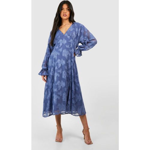 Maternité - Robe De Grossesse Mi-Longue Fleurie À Motif Jacquard - 44 - boohoo - Modalova