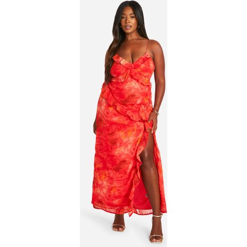 Grande Taille - Robe Longue À Volants - 44 - boohoo - Modalova