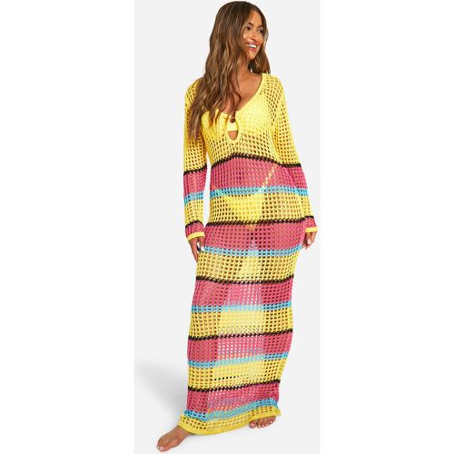 Robe De Plage Color Block Rayée - M - boohoo - Modalova