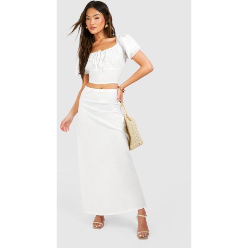 Jupe Longue - Blanc - 36, Blanc - boohoo - Modalova