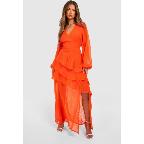 Robe Longue À Décolleté Plongeant - 40 - boohoo - Modalova